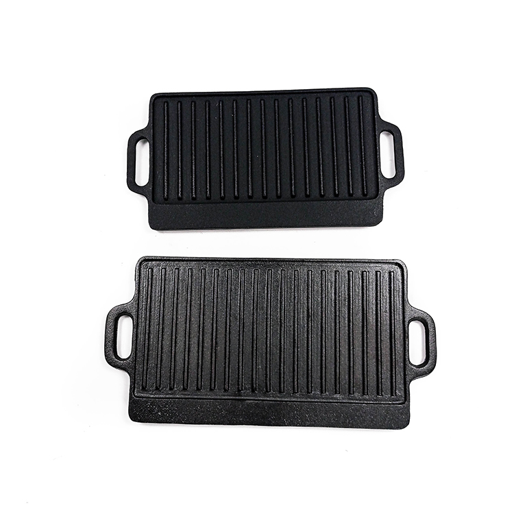 Pre Seasoned Cast Iron Grill Cookware Skillet Sets With Storage Box