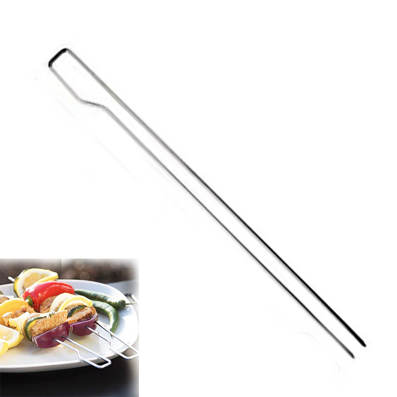 Camping Cookware Set of 6Pcs Stainless Steel grilling BBQ Needle Grill Meat kebab Fork