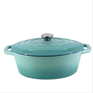 Enamel Coated Oblong Cast Iron Casserole