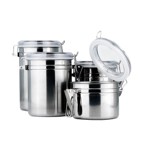 Food Grade Stainless Steel Airtight Metal Container With lid