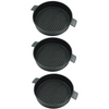 Black Round Cast Iron Grill Pan with Searing＆grill Marks