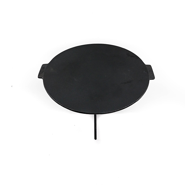 44cm Cast Iron Griddle Non Stick Grill Pan With 3 Legs