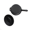 Outdoor Black Cast Iron Saucepan Pot with Lid with Looped Handle