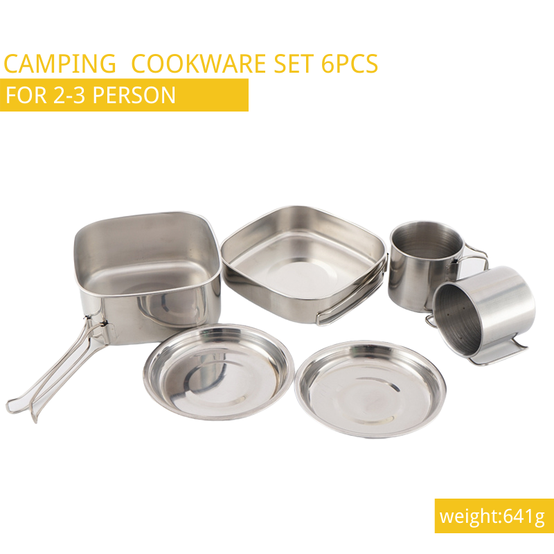 OEM & ODM Camping Cooking Set Stainless Steel 4pcs/Set
