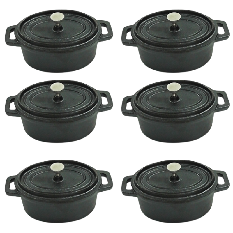 Black Non-Stick Cast Iron Dutch Oven Pot with Lid