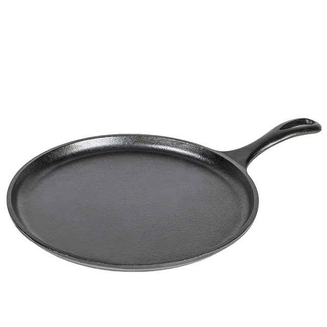 Non Stick 10Inch Cast Iron Grill Pizza Pan with Long Handle