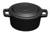 Black Mini 0.2L Cast Iron Saucepan Pot for Camping