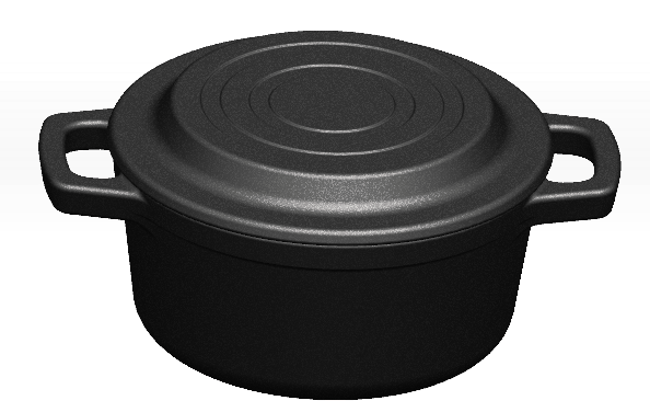 Black Mini 0.2L Cast Iron Saucepan Pot for Camping