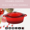 Oval 7.2QT Enamel Cast Iron Casserole with Lid
