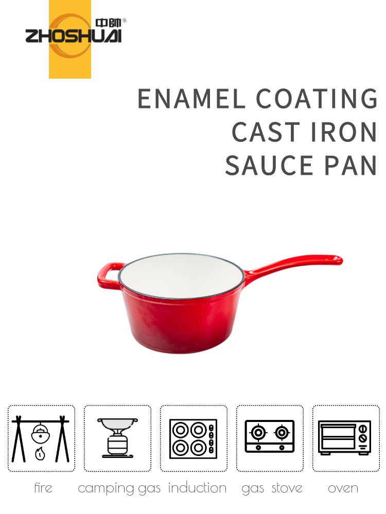 Cast Iron Enamel 16cm Deep Saucepan