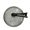 Heavy Duty 14 Inch Cast Iron Pan Chinese Wok Pan With Wooden Handle And Glass Lid