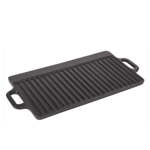 Outdoor Black 18 Inch Cooking Rectangle Cast Iron Griddle Pan