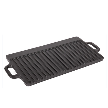 Outdoor Black 18 Inch Cooking Rectangle Cast Iron Griddle Pan