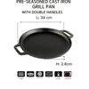 Pre-seasoned Round 13Inch Cast Iron Grill Pizza Pan