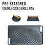 Multi-functional Black 18 Inch BBQ Fry Cast Iron Griddle Pan