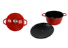Multi-functional Deep 3.7Qt Cast Iron Red Bakeware