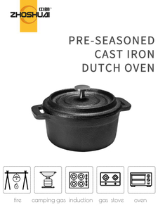 Non Stick 2.1QT Cast Iron Dutch Oven with Lid