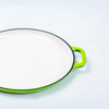 Enamel Shallow Cast Iron Frypan with 2-Side Handles