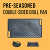 Black Pre-seasoned Cast Iron BBQ 18 Inch Griddle Pan for Grill